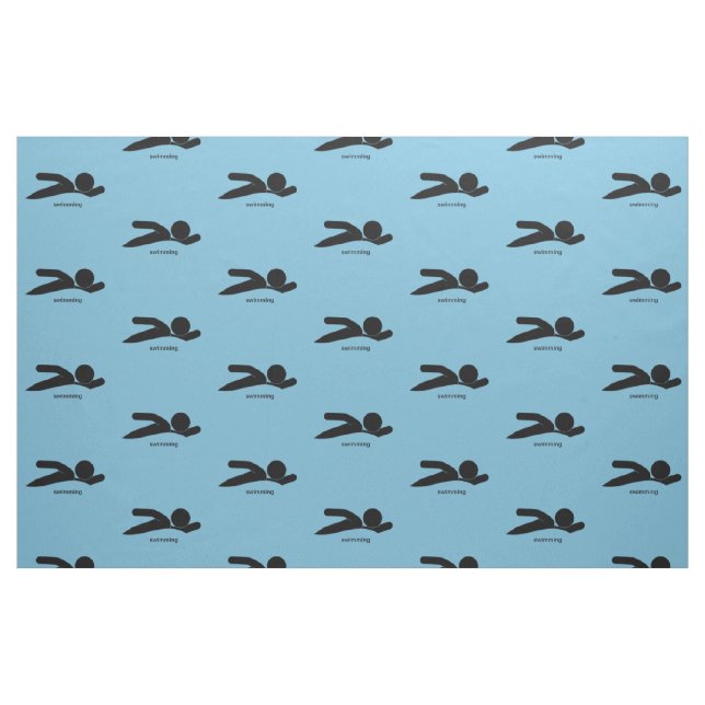 Swimming Design Fabric (Fat Quarter)