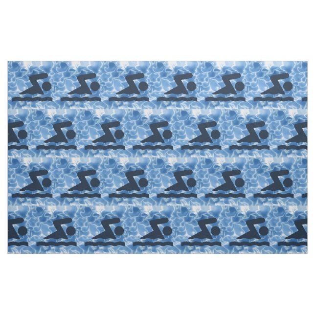 Swimming Design Fabric (Fat Quarter)