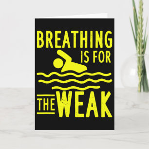 Swimming Design For Swim Team Swimmer - Breathing Card