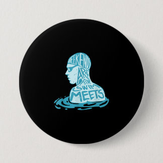Swimming Design Gift For Swimmer Summer Gift 3 Inch Round Button