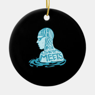 Swimming Design Gift For Swimmer Summer Gift Ceramic Ornament