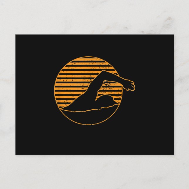 Swimming Design Gift For Swimming Lover Announcement Postcard (Front)