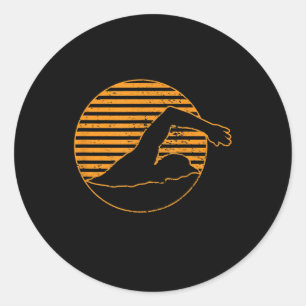 Swimming Design Gift For Swimming Lover Classic Round Sticker