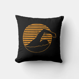 Swimming Design Gift For Swimming Lover Throw Pillow