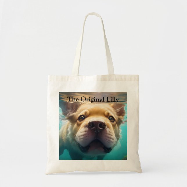 Swimming Dog All American Tote Bag (Front)