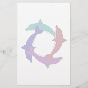 Swimming Dolphins Stationery