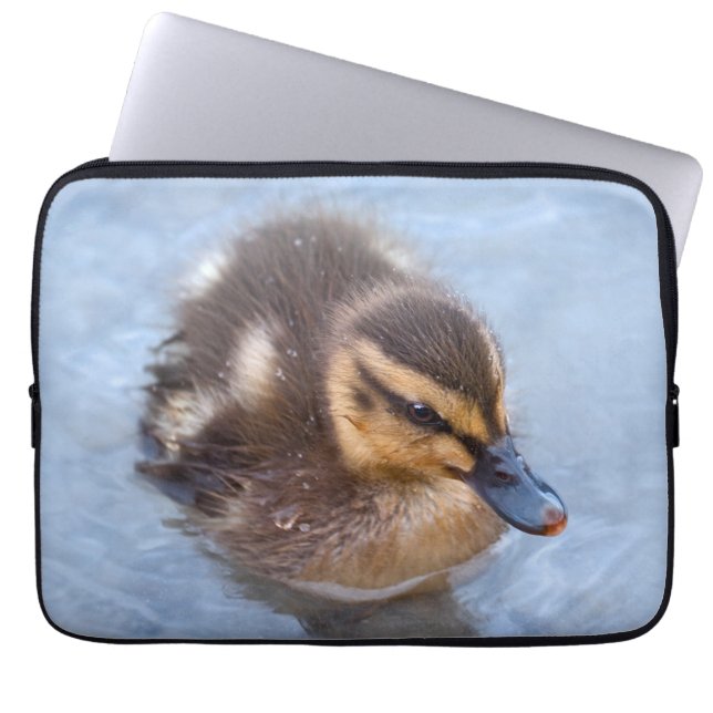 Swimming Duckling Laptop Sleeve (Front)