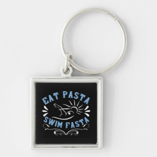Swimming - Eat Pasta Swim Fasta Keychain