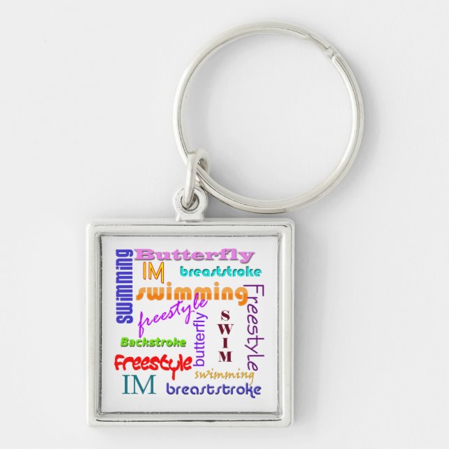 Swimming Everywhere Keychain (Front)