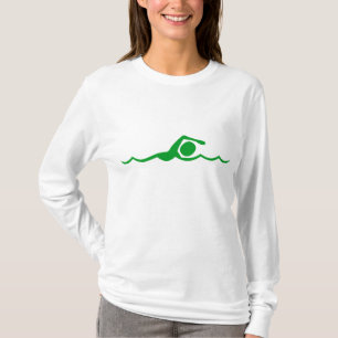 Swimming Figure - Grass Green T-Shirt