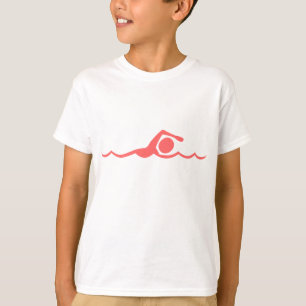 Swimming Figure - Tropical Pink T-Shirt