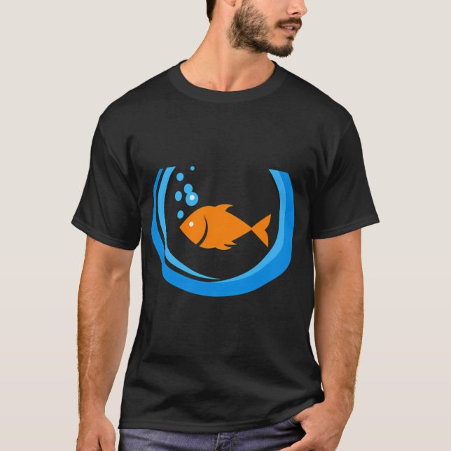 Swimming Fish cartoon T-Shirt (Front)
