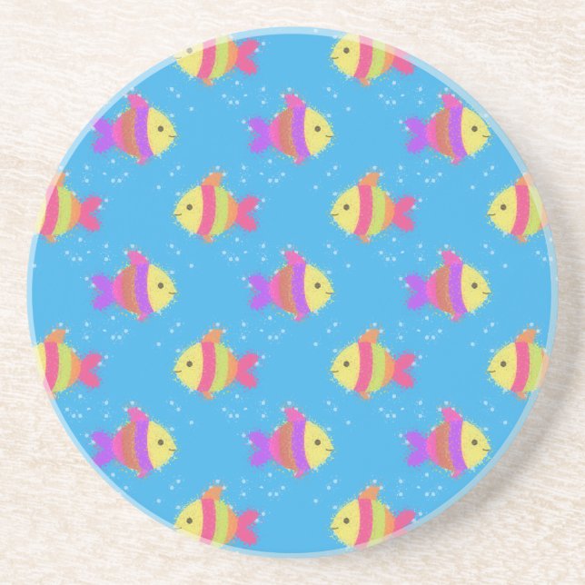 Swimming Fish Pattern Coaster (Front)