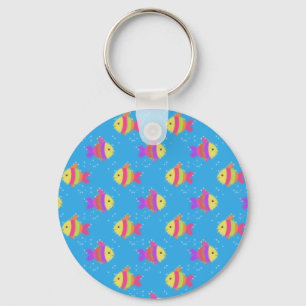 Swimming Fish Pattern Keychain