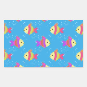 Swimming Fish Pattern Sticker