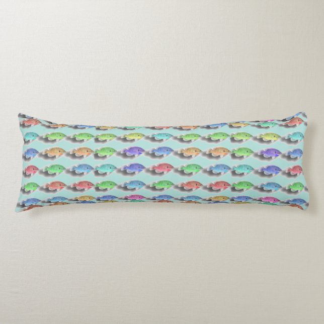 Swimming Fishies Body Pillow (Front)