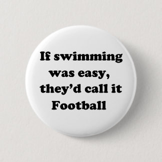 Swimming Football 2 Inch Round Button