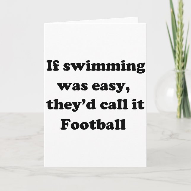 Swimming Football Card (Front)