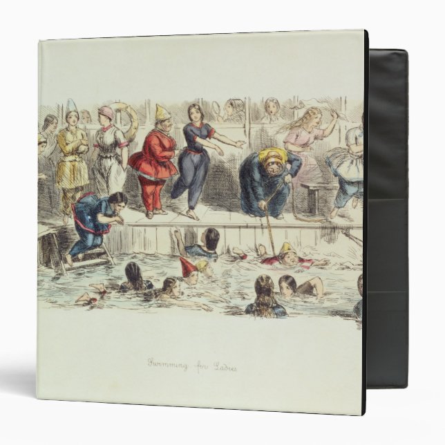 Swimming for Ladies, 1844 (litho) Binder (Front/Inside)