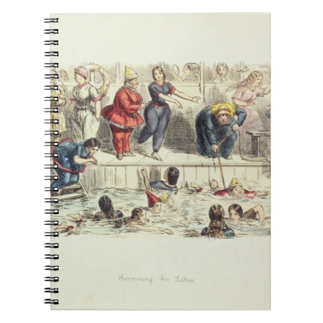 Swimming for Ladies, 1844 (litho) Notebook (Front)