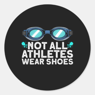 Swimming For Swimmer Swim Instructor Goggles Classic Round Sticker
