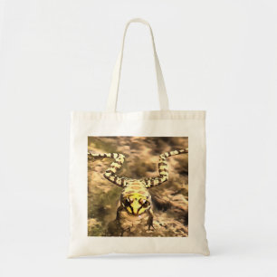 Swimming Frog Immersed In Clear River Water Painti Tote Bag