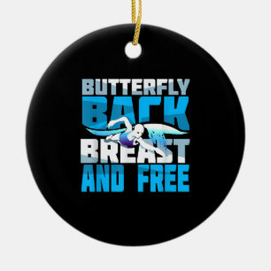 Swimming Gift For Swimmer Ceramic Ornament