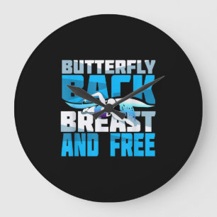 Swimming Gift For Swimmer Large Clock