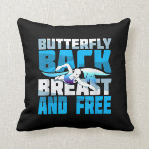 Swimming Gift For Swimmer Throw Pillow