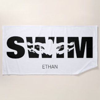 Swimming gift, Swim Team Pool,Gift For Swimmer Beach Towel