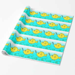 Swimming Goldfish Wrapping Paper