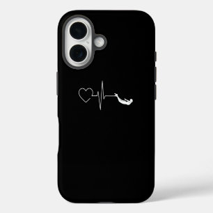 Swimming Heartbeat Gift for Swimmers iPhone 16 Case