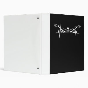 Swimming Heartbeat Swim Team Swimmer Women Girls Binder