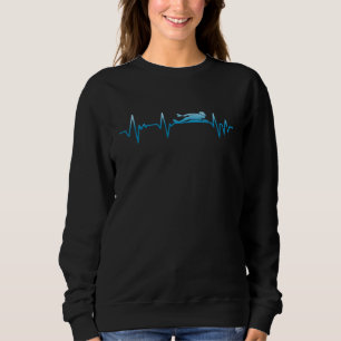 Swimming Heartbeat Swimmer Sweatshirt