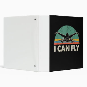 Swimming I Can Fly Funny Swimming Gifts Binder