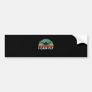 Swimming I Can Fly Funny Swimming Gifts Bumper Sticker