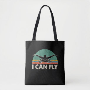 Swimming I Can Fly Funny Swimming Gifts Tote Bag