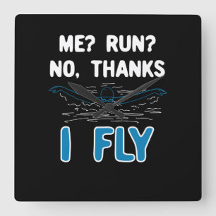 Swimming - I Fly Square Wall Clock