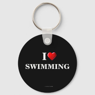 Swimming: I Love Swimming keychain