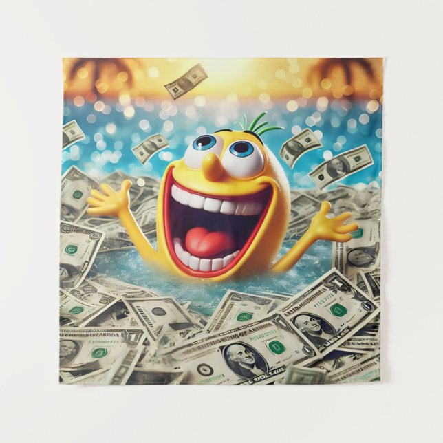 swimming in money tapestry (Front)
