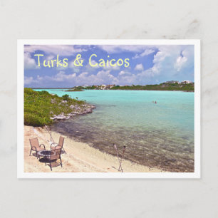 "SWIMMING IN TURKS & CAICOS" POSTCARD