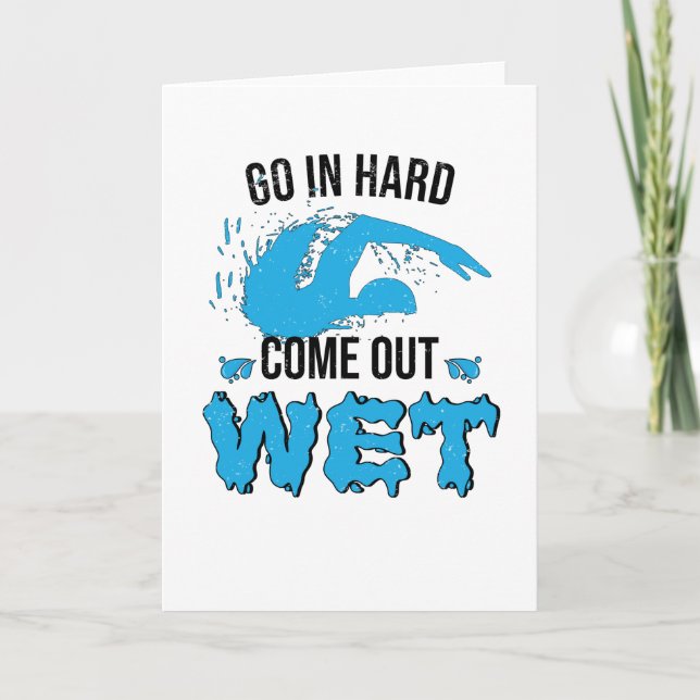 Swimming Instructor Swimmer Swimming Club Water Card (Front)