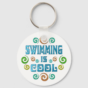 Swimming is Cool Keychain