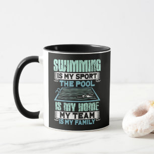 Swimming Is My Sport The Pool Is My Home Mug