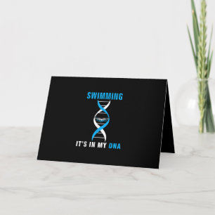Swimming Its In My DNA Funny SwimerSwim Cool Love Card