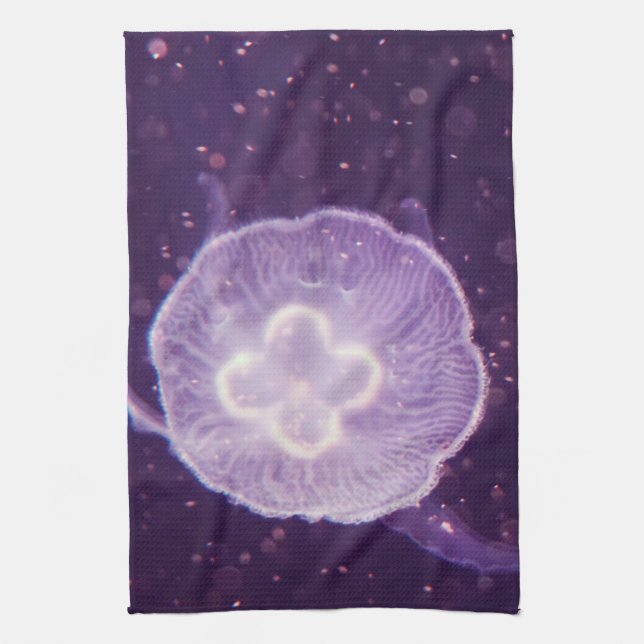 Swimming Jellyfish Kitchen Towel (Vertical)