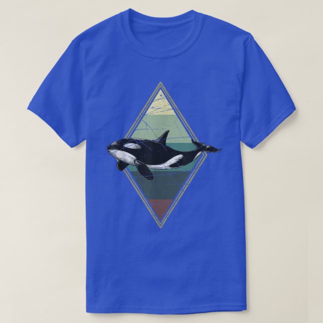 Swimming Killer Whale Animal Orca  T-Shirt (Design Front)