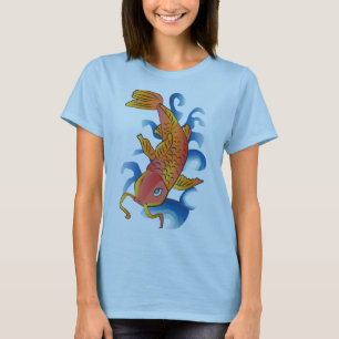 Swimming Koi Fish Illustration T-Shirt