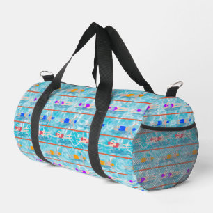 Swimming Laps Pool Swim Team Pattern Duffle Bag