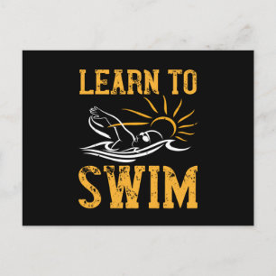 Swimming - Learn to swim Postcard